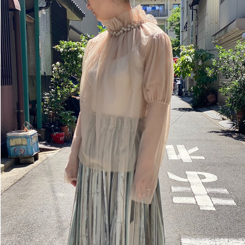 natsumi osawa 】tulle shibori tops (トップス) | 木宮