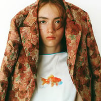 【 ritsu 】Snapdragon Floral Jacquard Jacket