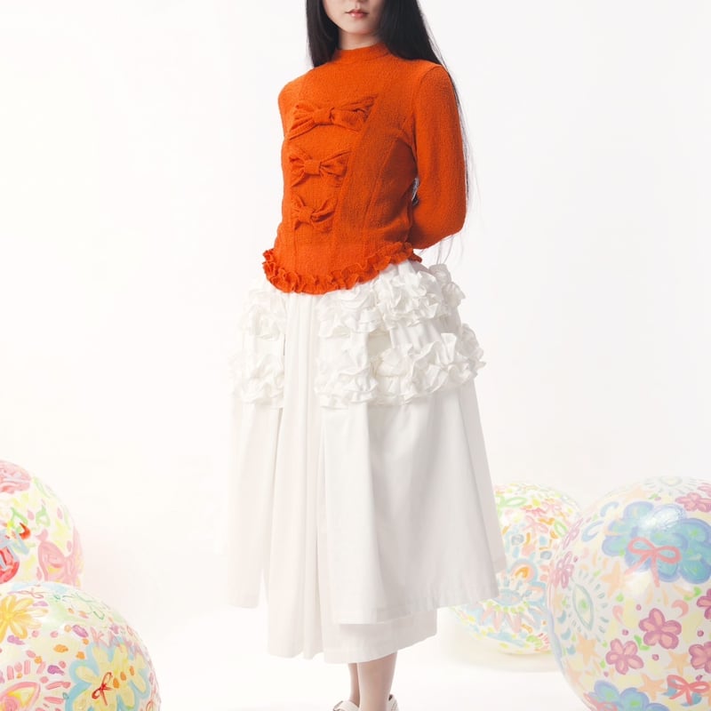 予約 KIORA様 KAKA KYLIN 予約 】花ギャザースカート | 木宮商店 -蔵前-