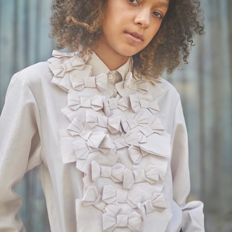 【 CHIHARUEGAMI 予約 】 RIBBON SHIRT -2027年3月発送予定-