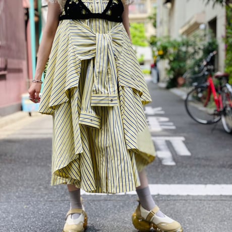 【 FAD distortion 】Crochet roll flower bustier (ビスチェ)