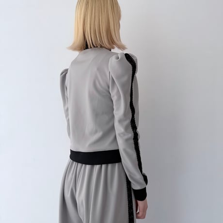 【 overlace 】 gigot sleeves track jacket
