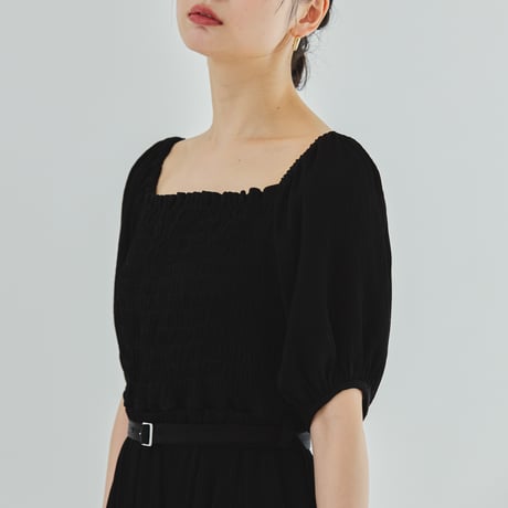 【 SUBLIMATIO 予約 】YORYU SATIN SHIRRING DRESS (ワンピース) -2026年6月発送予定-