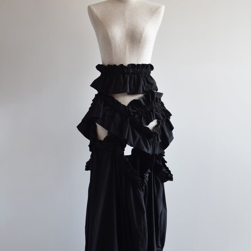 HOUGA 】kiki frill dress (ロングスカート兼ドレス) | 木宮商店 HOUGA 】kiki frill dress (ロングスカート兼ドレス) | 木宮商店