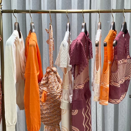 【 ritsu 】 Wave-pattern lame knited dress