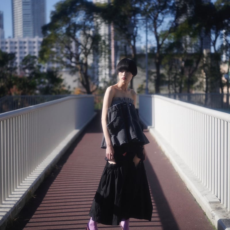 HOUGA 】jean skirt tops (スカート兼トップス) | 木宮商店 -蔵前-