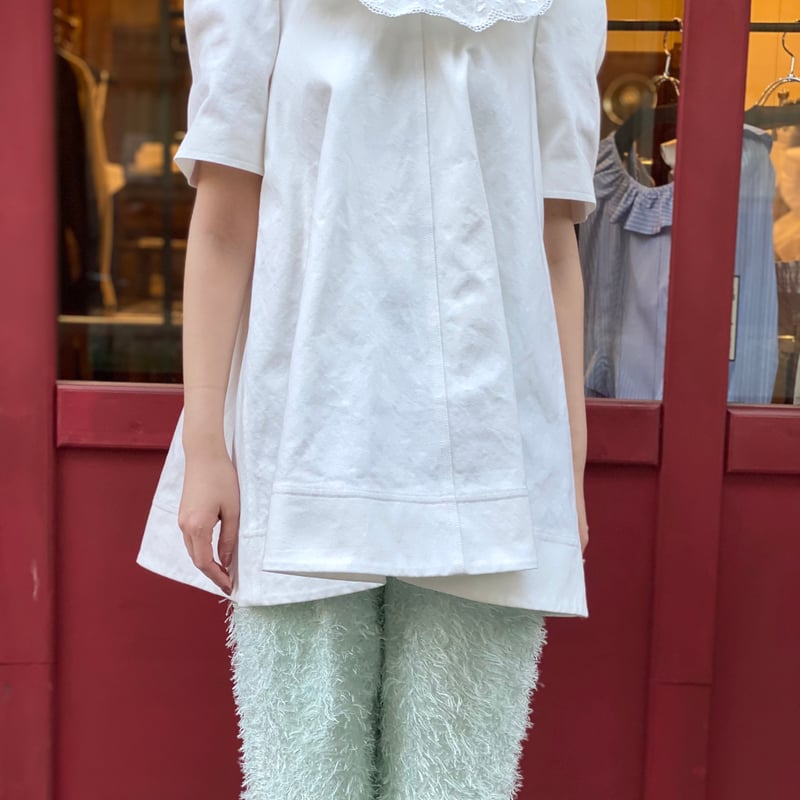Kanako Tamura 】Square Shoulder Denim Dress (ミ Kanako Tamura 】Square Shoulder Denim Dress (ミ
