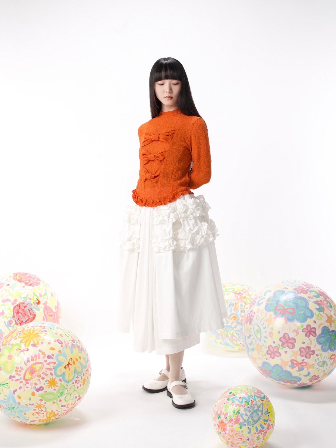 木花様 KAKA KYLIN 予約 】花ギャザースカート | 木宮商店 -蔵前-