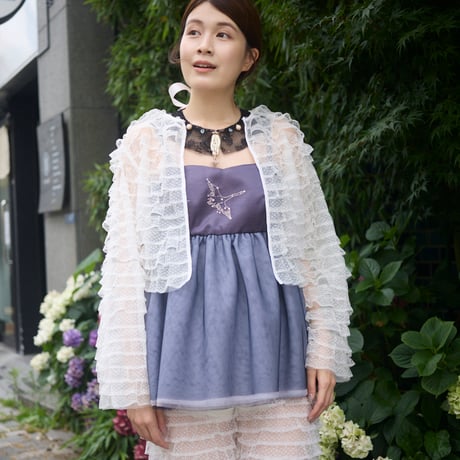 【 natsumi osawa 予約 】 tiered lace bolero -2026年8月～9月発送予定-