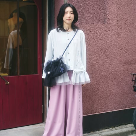 【 MIKI IMAMURA 予約】SATIN RIBBON WIDE PANTS (パンツ) -2026年10月発送予定-
