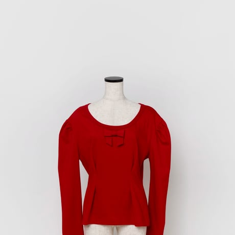 【 Kanako Tamura 予約 】 Cotton Bow Long Sleeve Tee  -2026年9月発送予定-