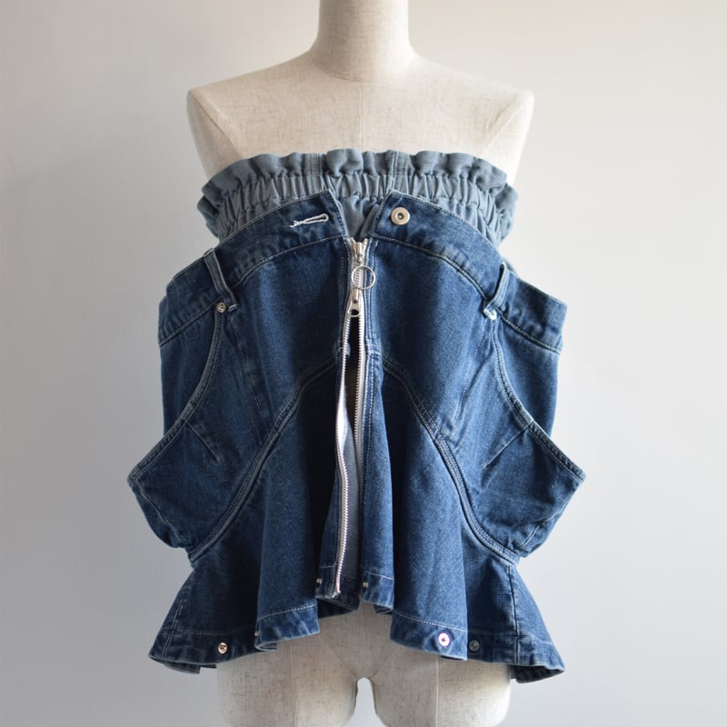 HOUGA 】jean skirt tops (スカート兼トップス) | 木宮商店 -蔵前-