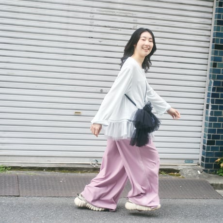 【 MIKI IMAMURA 予約】SATIN RIBBON WIDE PANTS (パンツ) -2026年10月発送予定-