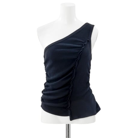 【 Create Clair 】 Gather one shoulder tank top (タンクトップ)
