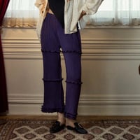 【 kwotias 】 YABANE pleats pants -purple- (プリーツパンツ)