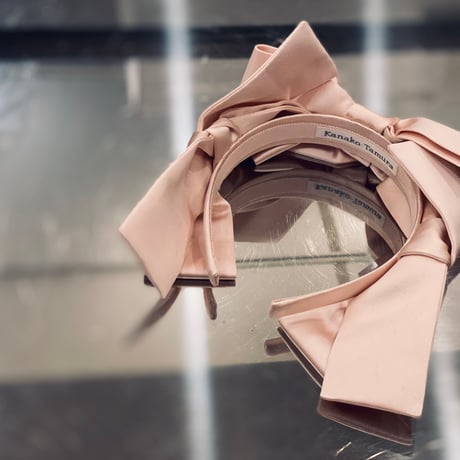 【 Kanako Tamura 】 Satin Ribbon Headband (ヘッドドレス：Pink)