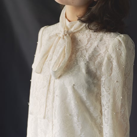 【 SUBLIMATIO 予約 】CHIFFON LAYER BLOUSE "pearl" (ブラウス) -2026年8月発送予定-