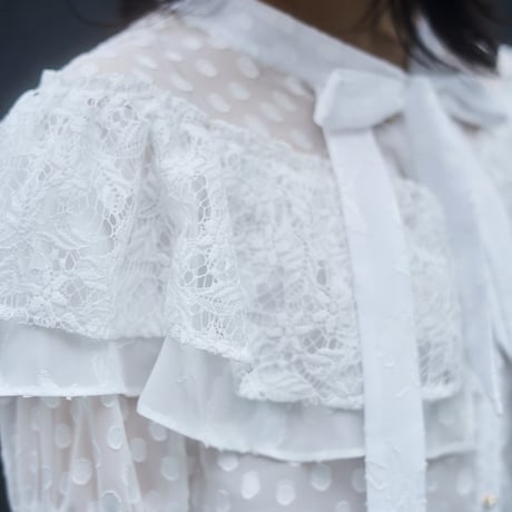 【 kwotias 予約】velled bloom blouse (ブラウス) -2026年8月発送予定-