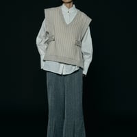 【 jesh 】 Herringbone knit vest