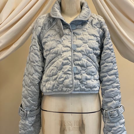 【 ritsu 予約 】Sazanka cropped quilted satin jacket -2026年9月～11月発送予定-
