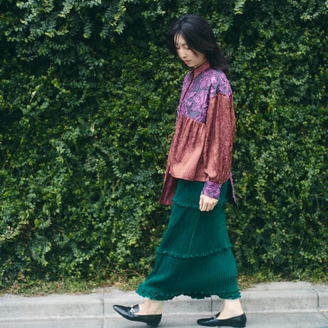【 kwotias 予約】YABANE pleats skirt (プリーツスカート)  -2026年8月発送予定-