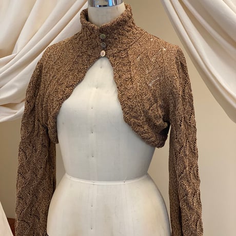 【 ritsu 予約 】Cropped wavy knit cardigan -2026年9月～11月発送予定-
