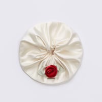 【 Kanako Tamura 予約 】 Satin Rose Scrunchie（シュシュ）-2026年9月発送予定-