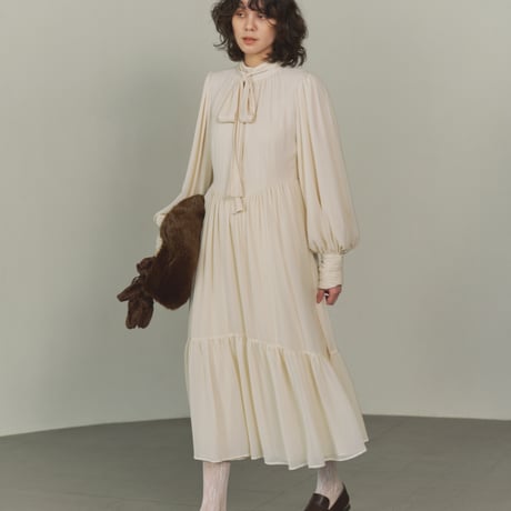 【 SUBLIMATIO 予約 】CHIFFON LAYER DRESS (ワンピース) -2026年8月下旬発送予定-