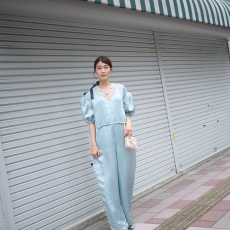 【 natsumi osawa 予約 】 vintage satin pearl jumpsuit -2026年8月～9月発送予定-