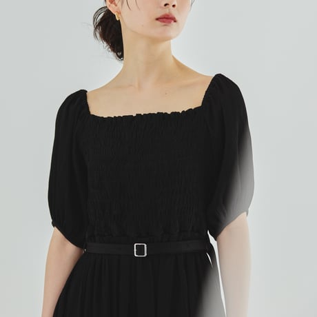 【 SUBLIMATIO 予約 】YORYU SATIN SHIRRING DRESS (ワンピース) -2026年6月発送予定-