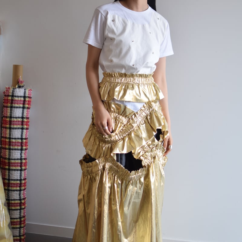 HOUGA 】kiki frill dress (ロングスカート兼ドレス) | 木宮商店 HOUGA 】kiki frill dress (ロングスカート兼ドレス) | 木宮商店