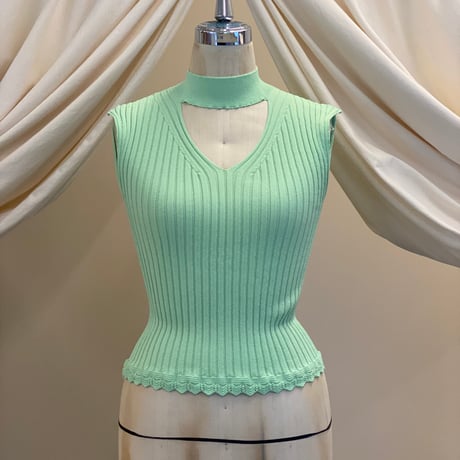 【 ritsu 予約 】Ribbed polo bolero knit set -2026年9月～11月発送予定-