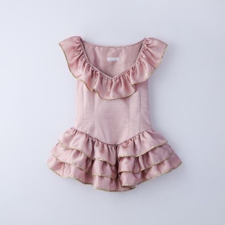 【 natsumi osawa 予約 】 vintage satin frill mini dress -2026年8月～9月発送予定-