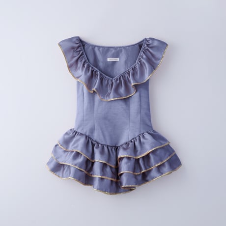 【 natsumi osawa 予約 】 vintage satin frill mini dress -2026年8月～9月発送予定-