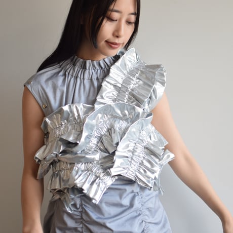 【 HOUGA 】kiki frill vest