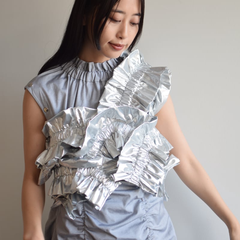 HOUGA 】kiki frill vest (ベスト) | 木宮商店 -蔵前- HOUGA 】kiki frill vest (ベスト) | 木宮商店 -蔵前-