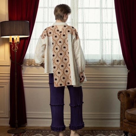 【 kwotias 】 YABANE pleats pants -purple- (プリーツパンツ)