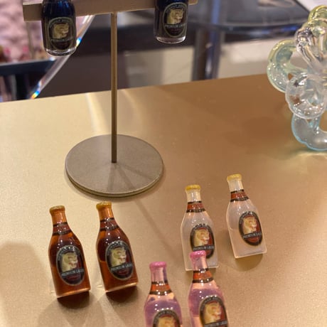 【 ritsu 予約 】Mini Beer Bottle earrings (set) 木宮商店限定  -2026年9月～11月発送予定-