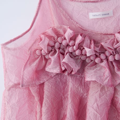 【 natsumi osawa 予約 】 shibori frill camisole -2026年8月～9月発送予定-