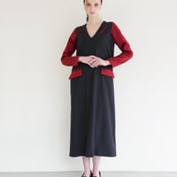 【 daichïogata 予約 】 TEDDS DRESS -NAVY×RED- -2026年10月発送予定-