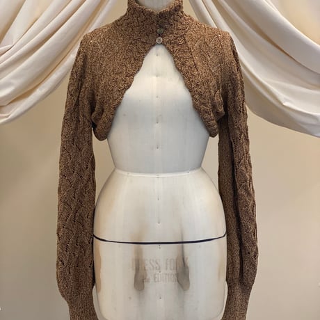 【 ritsu 予約 】Cropped wavy knit cardigan -2026年9月～11月発送予定-