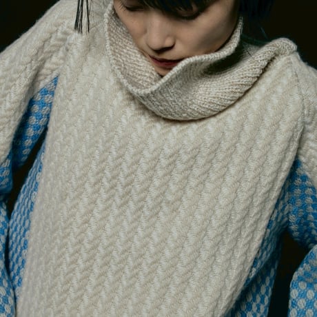 【 jesh 予約 】 Herringbone × Dobby weave knit pullover (プルオーバー)