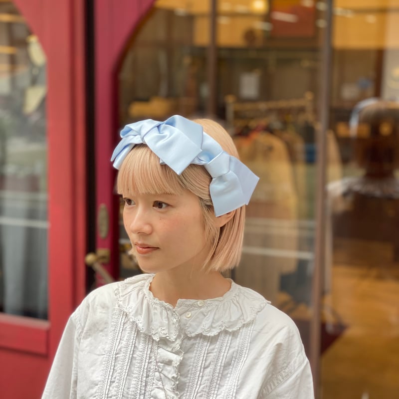 Kanako Tamura 予約 】Satin Ribbon Headband (ヘッドド