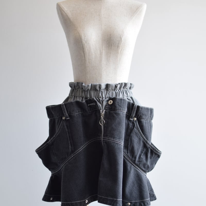 HOUGA 】jean skirt tops (スカート兼トップス) | 木宮商店 -蔵前-