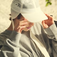 【 overlace 】 6 panel sheer flight cap