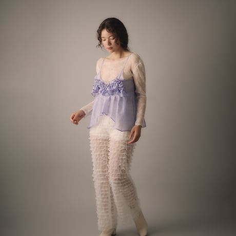【 natsumi osawa 予約 】 shibori frill camisole -2026年8月～9月発送予定-