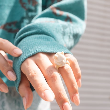 【 ritsu 予約 】Hand-sculpted cat ring -2026年9月～11月発送予定-