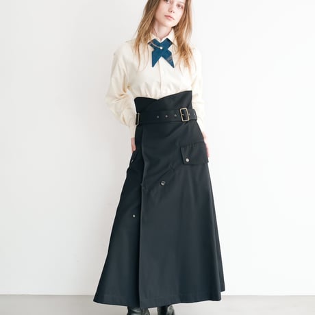 【 daichïogata 予約 】 CORDUROY CROSSTIE SHIRT -IVORY- -2026年9月発送予定-