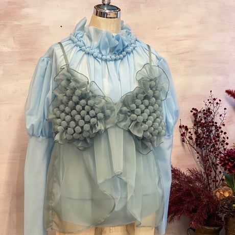 【 natsumi osawa 】 tulle shibori tops (トップス)