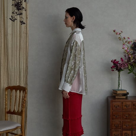【 kwotias 】 cut jacquard shirt (シャツ)